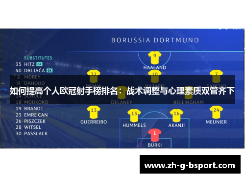 如何提高个人欧冠射手榜排名：战术调整与心理素质双管齐下